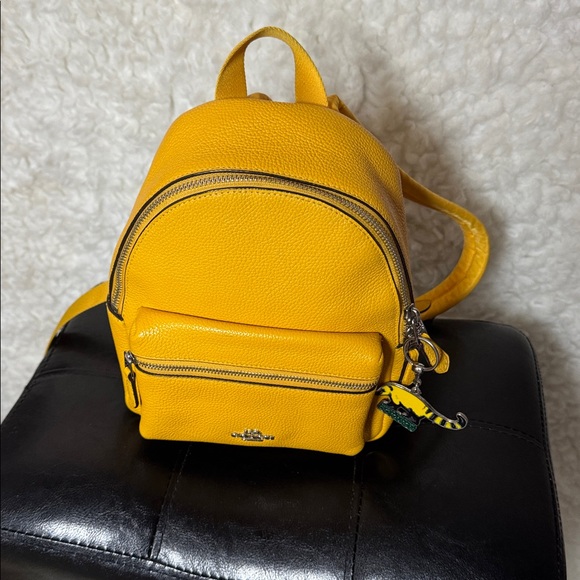 Coach Vibrant Yellow Leather Backpack Coach Vibrant Yellow Leather Backpack